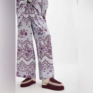 Intimately Free People PJ Faux Silk Pants Size Medium